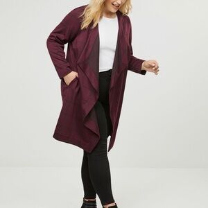 Lane Bryant Deep Burgundy Cape Jacket